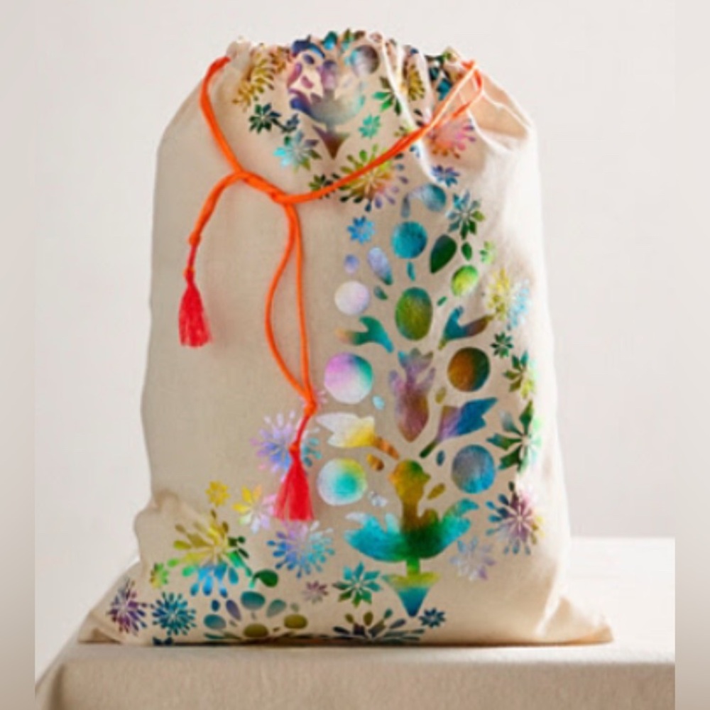Free People Limited Edition Holiday Gift Bag Size Small Multi-Color Gift Sak New